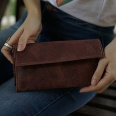 Trifold Wallet With Cell Phone Pocket, Versatile Brown Wallet For Gift, Versatile Brown Wallets For Gift, Versatile Brown Wallets For Gifts, Cheap Brown Women's Wallet, Vintage Brown Wallets For Daily Use, Brown Hand-tooled Wallets For Everyday Use, Brown Leather-lined Wallet For Travel, Brown Leather-lined Rectangular Wallet