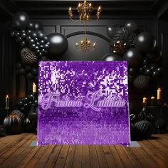 an image of a purple party backdrop