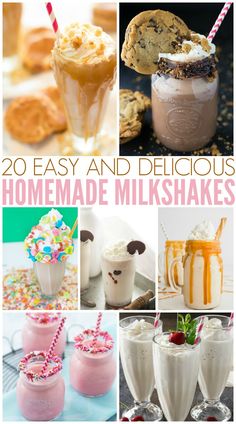 20 easy and delicious homemade milkshakes that are perfect to make for desserts