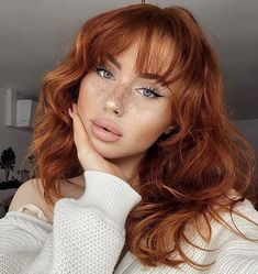 Ginger Hair With Blonde Streak, Orange Ginger Hair, Copper Curls, Hair Color Orange, Blonde Bob Wig, Ferrari Red