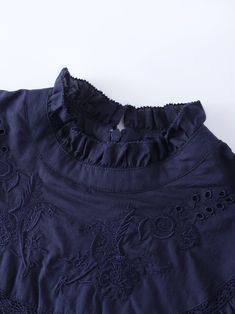 This Eyelet Trimmed Blouse-Navy is a must-have for any wardrobe. The matching skirt adds versatility, making this blouse perfect for both casual and formal occasions. Teen Skirts, Teen Top, Dresses For Teens, Winter Looks, Kids Tops, Skirts For Sale, Formal Occasion, Winter Collection, Summer Collection