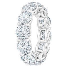 This beautiful Eternity Ring is set with 12 perfectly matched Round Brilliant Cut Diamonds, each weighing between 0.7ct to 0.72ct totaling 8.60 Carats. Made in New York City using Platinum 950. Fits US Size 6.25 Diamonds are of I-J color and SI clarity. Ring can be sized slightly or a new setting can be made to accommodate any finger size. Also available and/or can be made to order in different diamond sizes and qualities as the wearer is trying to achieve. Contact us with any questions or quote Expensive Jewelry Luxury, Diamond Eternity Ring, Diamond Jewelry Designs, Eternity Band Ring, Expensive Jewelry, Eternity Ring Diamond, Diamond Eternity, Brilliant Diamond, Ring Band