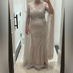 Beautiful Beaded Evening Dress. Only Worn Once For Few Hours. In Great Condition. Purchased For $900 From Boutique. Size 12 Fits Like A 8-10. Glamorous Evening Dress For Mother Of The Bride, Luxury Sequined Mother Of The Bride Evening Dress, Glamorous Embellished Evening Dress For Mother Of The Bride, Glamorous Champagne Evening Dress For Mother Of The Bride, Evening Dress, Evening Dresses, Colorful Dresses, Size 12, Maxi Dress