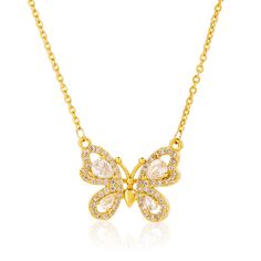 PRICES MAY VARY. 🌈 Non Tarnish Plated 18k Gold Necklace - This elegant multicolor cz necklace is made of brass plated with 18K gold, lead-free, nickel-free and non-allergic, so you don't have to worry about rusting or tarnishing when you wear it, and it can keep its shine for a long time 🌈 Butterfly Jewelry Gift - The butterfly shape of this necklace is very dynamic, and its AAAA zircon stones sparkle in the sunlight for a sophisticated look that will make you stand out from the crowd! Modern, Gold Butterfly Necklace, Butterfly Necklace Gold, Necklace Butterfly, Zirconia Necklace, 18k Gold Necklace, Cubic Zirconia Necklace, Friendship Necklaces, Dainty Gold Necklace, Cz Necklace