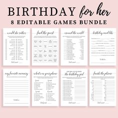 the birthday games bundle is shown in black and white with text that reads born in 1932