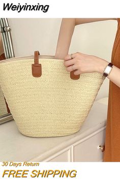 Shipping: Worldwide Express Shipping AvailableDelivery time: 🚚7-15Days Fast ShippingReturns: Fast refund,💯100% Money Back Guarantee.SPECIFICATIONStote bag: large capacity tote bagstraw bag: fashion straw bagshoulder bag: summer beach shoulder baghandbag: handmade handbagStyle: BohemianShape: Casual TotePlace Of Origin: GUANG DONG ProvincePlace Of Origin: GUANG DONG ProvincePattern Type: KnittingOrigin: Mainland ChinaOccasion: VersatileMain Material: StrawLining Material: PolyesterInterior: No Trendy Large Capacity Beige Bucket Bag, Trendy Beige Bucket Bag With Large Capacity, Trendy Beige Large Capacity Bucket Bag, Trendy Light Brown Straw Bag For Summer, Casual Beige Tote Bucket Bag, Light Brown Straw Shoulder Bag For Spring, Spring Light Brown Straw Shoulder Bag, Trendy Beige Straw Bag With Adjustable Strap, Light Brown Straw Bag With Adjustable Strap For Spring