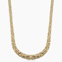 Byzantine Graduated Necklace – Oradina Luxury Yellow Gold Byzantine Necklace, Gold Necklace For Men, Byzantine Necklace, Graduation Necklace, Gold Link Chain, Gold Chains For Men, Sterling Silver Chain Necklace, Pretty Necklaces, Gold Necklace Women