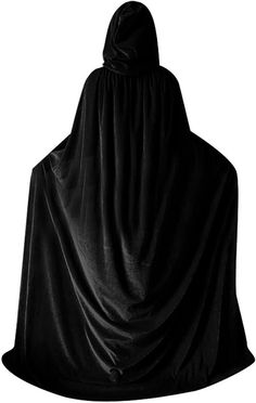 a black cloak with a hood on it