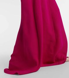 Valentino Garavani Cady Couture Silk Gown - Pink | Editorialist Silk A-line Gown For Evening, Silk A-line Evening Gown, Silk A-line Gown For Formal Occasions, Silk Gown For Gala, Formal Silk Maxi Gown, Formal Silk Gown With Sweep Train, Glamorous Silk Floor-length Evening Dress, Formal Silk Crepe Floor-length Dress, Silk Crepe Floor-length Formal Dress