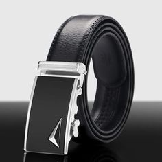 Classic Black Leather Belt for Men Elevate your style with our genuine leather men's belt featuring an automatic buckle. This black belt is a versatile accessory that complements any outfit, from casual to formal. Experience both comfort and sophistication with this timeless cinturon hombre. Perfect for any occasion, this belt is a must-have in every man's wardrobe. SPECIFICATIONS Department Name: Adult Belts Material: Cowskin Belts Material: Metal Gender: MEN Style: Fashion Buckle Width: 4cm Pa Classic Black Belt Buckles With Silver Buckle, Luxury Black Belt With Silver Buckle, Black Leather Belt Buckles With Silver Buckle, Silver Leather Belts For Business, Black Belt Buckles With Silver Buckle For Business, Modern Black Belt For Business, Modern Black Belt With Silver Buckle, Modern Black Business Belt, Elegant Business Belt With Silver Buckle