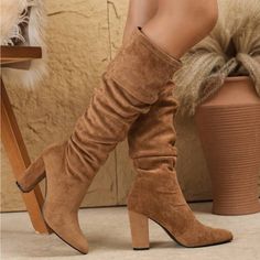 Super Cute And Stylish Ships In 5-10 Business Days Winter Boots For Women, Rose Shoes, Boots Chunky, Women Boots, Winter Boots Women, Classic Fashion, Boots For Women, Mid Calf Boots, Chunky Heel