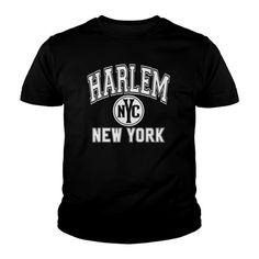 Shop Harlem Nyc New York Varsity Style Pink With White Print Youth T Shirt. Available on many styles, sizes, and colors. Harlem Nyc, Harlem New York, Varsity Style, Kids Wardrobe, Outdoor School, Style Pink, Daily Look, Graphic Crewneck, Stylish Shirts