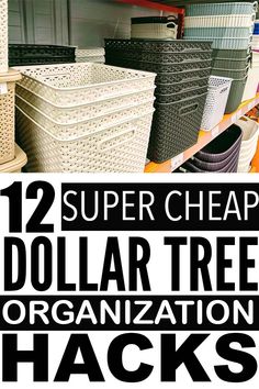 two super cheap dollar tree organization hacks that are great for organizing your home or office