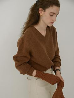 Composition : MERINO WOOL 100%Color : BROWNCountry of Origin : Republic of Korea Brown Knit V-neck Sweater For Winter, Classic Knit V-neck Sweater For Winter, Oversized Wool V-neck Sweater For Fall, Fall Wool V-neck Knitted Sweater, Brown Knitted V-neck Sweater, Oversized Cashmere V-neck Sweater For Winter, Classic Knitted V-neck Sweater For Winter, Classic Knitted V-neck Sweater For Fall, Brown Cashmere Knitted Sweater