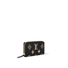 LOUIS VUITTON® - Clémence Wallet - Black/beige Louis Vuitton Clemence Wallet, Louis Vuitton Official, Monogram, Louis Vuitton, Wallet, Leather, Black