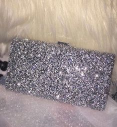 Silver Rhinestone Textured Evening Clutch Bag for Women With - Etsy Bling Purses, Formal Bag, Beaded Fashion, Cute Birthday Outfits