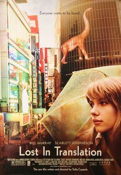 the movie poster for lost in translation with a woman holding an umbrella and looking over her shoulder