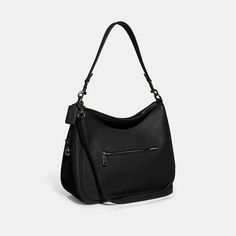 Deliberately slouchy with a sophisticated ease our Cary is a study in intentional laidback style. Crafted of buttery soft pebble leather with a silky sheen this surprisingly spacious bag has plenty of pockets to keep you organized. (Because even your most easygoing self should feel put-together.) | Coach Cary Shoulder Bag - Women's Purses - Pewter/black Classic Coach Hobo Bag Shaped Like A Satchel, Coach Shoulder Bag With Gunmetal Hardware For On-the-go, Elegant Hobo Satchel With Gunmetal Hardware, Pebbled Leather Hobo Bag With Removable Pouch For On-the-go, Chic Formal Hobo Bag With Gunmetal Hardware, Elegant Hobo Bag With Gunmetal Hardware, Timeless Soft Leather Hobo Bag For Work, Pebbled Leather Satchel Hobo Bag For On-the-go, Versatile Coach Bags For Work