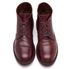 Pre-owned - Excellent Condition Marked Size: 10 US Size: 10.5 Burgundy Color French Calfskin Leather 4 Eyelet Shoe Trees Box, and Bags Not Included Made In Japan Outsole: 12.5" Width: 4.5" John Lofgren Bootmaker Steadfast Chukka Boots are highly versatile and can be worn in a wide range of situations. Rugged, but with an air of elegance our chukka boots are well suited to any outfit with rolled-up denim or work pants in a casual setting or with jacket and tapered trousers for a more serious enga Leather Chukka Boots With Vibram Sole For Formal Wear, Formal Leather Chukka Boots With Vibram Sole, Burgundy Leather Shoes With Goodyear Welt And Plain Toe, Burgundy Leather Shoes With Goodyear Welt, Burgundy Goodyear Welted Leather Shoes With Plain Toe, Goodyear Welted Burgundy Leather Shoes With Plain Toe, Classic Formal Chukka Boots With Vibram Sole, Formal Chukka Boots With Vibram Sole And Round Toe, Burgundy Plain Toe Boots With Leather Sole