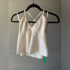 Cute, Flowy Top With Tags. Brand New And Easy To Wear White Triangle Top Tank Top For Spring, White Triangle Top Tank For Spring, White Triangle Top For Spring, Halter Tops, Flowy Top, Halter Crop Top, Shein Tops, Flowy Tops, Halter Top