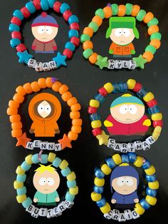 the family guy bracelets are made out of plastic beads