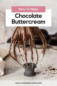 Whether you call it a chocolate buttercream frosting or chocolate buttercream icing there is only on way to describe it and that is incredible. Soft, fluffy, rich and decadent this fluffy chocolate buttercream is so easy to work with!