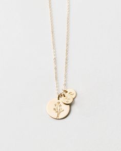 Flowers are our love language—which one speaks to you? Spotlight your favorite bloom with this floral spin on our best-selling Bennett Necklace! Make it extra meaningful with tiny add-on tags personalized with an initial or symbol. Another reason to love this piece: you can add extra initial tags as your story grows! Nature-inspired Personalized Jewelry For Everyday, Nature-inspired Personalized Everyday Jewelry, Minimalist Flower Charm Necklace For Personalized Gift, Everyday Personalized Flower Pendant Charm Necklaces, Everyday Rose Gold Flower Charm Necklaces, Everyday Rose Gold Flower Charm Necklace, Personalized Flower Jewelry For Everyday, Anniversary Jewelry With Initial Pendant And Flower Charm, Dainty Jewelry With Birth Flower Initial Pendant