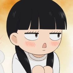 an anime character with black hair and white shirt