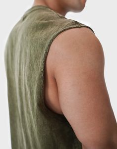 Enjoy the unique blend of style and functionality with the Elevate Men's Tank Top. This oversized men's tank, designed with a sleek crewneck, exudes a distinct look, thanks to its striking acid-washed fabric. Crafted entirely from 100% premium cotton, it promises a gentle touch on the skin while ensuring breathability. The tank's wide cut further facilitates ease of movement, making it an ideal choice for active days or relaxed outings. Model: Kyle is 5'11 tall, chest size 44" and wears size XL. Urban Style Washed Tops For Summer, Summer Washed Muscle Tee With Relaxed Fit, Summer Relaxed Fit Washed Muscle Tee, Acid Wash Crew Neck Muscle Tee For Summer, Faded Urban Tops For Summer, Acid Wash Crew Neck Tank Top For Summer, Summer Acid Wash Crew Neck Tank Top, Acid Wash Sleeveless Top For Streetwear, Casual Washed Tank Top With Relaxed Fit