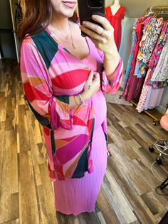 Get ready to jet off to paradise in style with our Let's Go To Paradise Kimono! This multi color kimono is made of lightweight fabric, perfect for those tropical vibes. It also doubles as a stylish swimsuit cover up. Let's gooo! Sizing: Model is 5’1” | Tops: Small I Size 3 Bottoms | Wearing size Small Small/Medium - 0/2/46/8 | Medium/Large 8/10/12/14 Pink Kimono For Beach Cover-up During Beach Season, Multicolor Kimono For Beach Cover-up, Multicolor Tropical Kimono For Beach Cover-up, Multicolor Printed Kimono For Beach Cover-up, Pink Floral Print Kimono Beach Cover-up, Thread Jewellery, Summer Solstice, Tropical Vibes, Swimsuit Cover