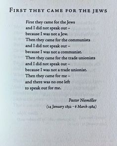 the first they came for the jews by j r narraldler, illustrated in an old book