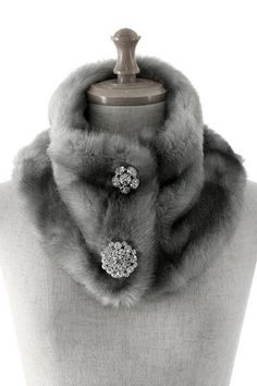 White Coats, Pretty Buttons, Faux Fur Collar, Fur Collars, Neck Warmer