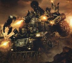 Ork truck Warhammer 40k Rpg, Plague Marines, Orks 40k, Indian Funny, Dark Eldar, Art And, Warhammer 40k Art, Age Of Sigmar, Warhammer Art