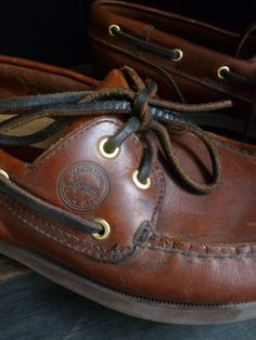 "R.Logan & Sons - racing classics. Boat Shoes 2 eye Men's leather shoes. Size 6.5 UK, EUR 39.5, 7.5 US Measurements: Height 6 cm / 2.4\" Length of insole 25.5 cm / 10\" Width insole 10 cm / 3.9\" We send our products from Latvia via post 1-3 days after payment (does not apply to individual orders). It takes about 4-10 business days for the package to be delivered to its destination (depends on country)." Classic Brown Lace-up Moccasins, Classic Brown Lace-up Boat Shoes, Classic Lace-up Boat Shoes With Rubber Sole, Vintage Leather Moccasins With Plain Toe, Classic Lace-up Moccasins With Stitched Sole, Classic Brown Low-top Moccasins, Brown Classic Low-top Moccasins, Classic Boat Shoes With Branded Insole, Classic Boat Shoes With Leather Footbed And Round Toe