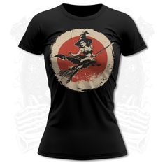 Hand-drawn "Flying Witches" design printed onto a premium quality Women's T-Shirt. All my products are designed and printed with love and passion and are custom made for you! The Flying Witches Women's T-Shirt is available in Black and in sizes S, M, L, XL, 2XL. If you need a different color, please do not hesitate to contact me. I'm here to help. This items runs rather small. Important: Please double-check the Women's T-Shirt size chart in the image gallery before placing your order. This item is custom printed for each customer after the order is placed. The headliner of our collection is the premium t-shirt. This is as perfect as perfect gets: it's soft yet stretchy, a little longer than a standard tee, and figure-flattering. - 100% cotton (Charcoal Gray are 80% cotton/20% polyester.) - Graphic Tee Sublimation With Front Print, Graphic Tee With Front Print Sublimation Design, Graphic Tee With Front Print And Crew Neck, Graphic Tee With Sublimation Front Print, Black Cotton Sublimation Design With Front Print, Black Graphic Tee With Front Print Sublimation, Fitted T-shirt With Custom Print For Fan Merchandise, Fitted Custom Print T-shirt For Fan Merchandise, Custom Print Fitted T-shirt For Fan Merchandise