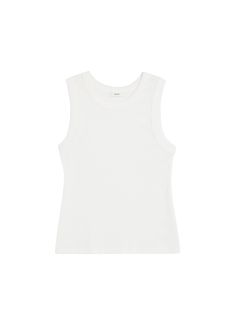 The Hadley Tank is crafted from a soft ribbed cotton fabric in wardrobe-essential white. This hip-skimming silhouette features a crew neckline and wide straps with a clean, minimalist look. Shop Tops Styling Tip: Bring a casual touch to tailoring by pairing with trousers or a structured skirt. White Crew Neck Tank Top With Ribbed Neckline, White Tank Top With Ribbed Crew Neck, Classic White Tank Top For Everyday, White Cotton Ribbed Tank Top, Spring White Tank Top With Ribbed Neckline, Classic White Tank Top For Spring, Everyday White Ribbed Tank Top, White Classic Crew Neck Tank Top, Everyday White Ribbed Top