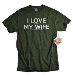 I love my wife t shirt I love it when my wife lets me go hunting t-shirt funny hunter guys tshirt gift for men husband dad Christmas gift on Etsy, $14.99: https://www.etsy.com/transaction/159700922 Christmas Gifts For Fiances Family, Fun Gifts 2022, Mens Funny Christmas Shirts, Cheap Fitted T-shirt As A Gift, Funny Shirts For Men Party, Christmas Humor Tshirts, Funny Gender Neutral Gifts, Top Gifts For 2022, Christmas Gifts For A Second Marriage Couple