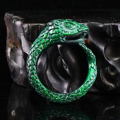 Beautiful Bone Carved Snake Ring   US Size : 11     Inside Diameter:21(mm)0.83(inches)  Weight: 0.01 lbs/4 g Condition: Please look at pictures carefully and judge the condition before bidding.Please do not hesitate to contact me if you have any question with my items or don't understand the condition of the items after reading my listing page. Shipping / Handling Estimate 7-10 business days arrival depending on your location and tracking number will be provided after sending. Please let us know Hetian Jade, Snake Ring, Silver Coins, Pure Silver, Rings Statement, Are You The One, Tracking Number, Favorite Jewelry, Statement Rings