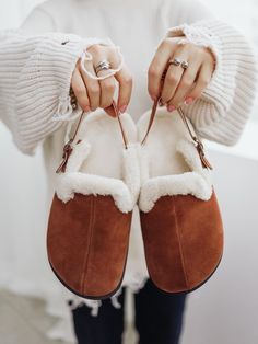 Step into comfort with our cozy sheepskin suede clogs, the perfect outdoor mules for chilly days. These warm slippers feature luxurious fur lining, making them ideal for winter wear. Designed for both style and practicality, these cute women's shoes are a thoughtful gift for her. Enjoy the perfect blend of warmth and fashion with every step! Material: high-quality soft suede leather and fur Size: EU 36-41 / US 5.5 - 10 Estimated shipping time: Europe 7-14 days US 7-14 days Asia 7-20 days Other country 7-21 days See more great shoes in our store : https://www.etsy.com/shop/MxBrandUA?ref=seller-platform-mcnav Cute Winter Shoes, Cute Womens Shoes, Slippers Cute, Thoughtful Gifts For Her, Clogs And Mules, Suede Clogs, Sheepskin Slippers, Warm Slippers, Clogs Shoes