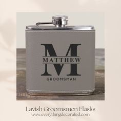 groomsmen gift, flask, engraved, groomsman gift, asking groomsmen, bachelor party gift Gifts For Groomsmen, Personalization Mall, Custom Flask, Engraved Flasks, Personalized Memorial Gifts, Wedding Gifts For Groomsmen