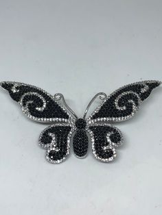 Vintage Black Crystal Gothic Styled Silver Finished Butterfly Broach Vintage casting pin 0ver 1.5 inches ornate Austrian crystal Butterfly with silver finish All jewelry is shipped free in the US in a nice gift box. Check out our over a THOUSAND great reviews Silver Butterfly Brooch For Party, Black Brooch Jewelry Gift, Black Brooch Jewelry As Gift, Black Brooch Jewelry For Gift, Black Rhinestones Brooch For Gift, Silver Rhinestone Brooches As Gifts, Silver Rhinestone Brooches For Gifts, Crystal Butterfly, Citrine Pendant