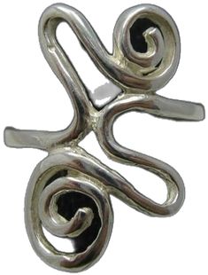 a metal object that is shaped like a spiral, with two loops on each end