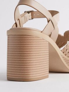 Crisscross Platform Heel Sandal (WW)Crisscross Platform Heel Sandal (WW), BEIGE Unique Fits, Platform Sandals Heels, Platform Heel, Heel Sandal, Extra Room, Platform Heels, Summer Style, Criss Cross, Ankle Strap