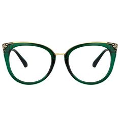 PRICES MAY VARY. Accent your outfit and turn your heads with these cateye dark green glasses Voguish color, chic shape, and exquisite ornaments show a charm and eye-catching appearance Made with hand-polished material, it features a glossy finish and can be worn comfortably. It is a nice choice when you go shopping! Come with a leather wallet, sophisticated eyeglasses cloth. Helps protect the eyes from the harmful rays of the sun. Also, block most of the harmful blue light and protect your eyes. Dark Green Glasses, Green Glasses Frames, Green Glasses, Oversized Glasses, Fashion Eye Glasses, Glasses For Women, Shape Matching, Cat Eye Glasses, Optical Frames