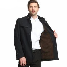 This coat is very stylish, breathable and comfortable it is made from Polyester and Wool that gives an exclusive look. Perfect to wear with your outfits for Fall, Spring and Winter. Perfect Fit Guarantee You only need to provide us with your height weight and collar size and we will do the measurements to give you the coat that fits you the most. Before Tailoring a coat, we will contact you with our measurements and reassure with you.If you are not 100% satisfied with our service, we guarantee a Fall Outerwear With Double Button And Stand Collar, Stand Collar Outerwear For Office, Office Outerwear With Stand Collar And Pockets, Office Outerwear With Stand Collar, Stand Collar Outerwear For Business In Winter, Single Breasted Outerwear With Stand Collar, Stand Collar Outerwear For Business Casual In Fall, Stand Collar Outerwear With Hidden Button Closure For Fall, Winter Business Outerwear With Stand Collar