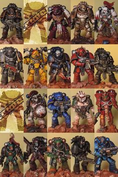 30k, Alpha Legion, Blood Angels, Dark Angels, Death Guard, Emperor's Children, Forge World, Freehand, Heresy, Imperial Fists, Iron Hands, Iron Warriors, Night Lords, Raven Guard, Salamanders, Sons Of Horus, Space Marines, Space Wolves, Thousand Sons, Ultramarines, Weathered, White Scars, Word Bearers, World Eaters - The March of the Legions - Gallery - DakkaDakka | 'Ere we go, 'ere we go, 'ere we go! Created by kizzdougs Iron Hands Space Marines, Horus Heresy Space Marines, World Bearers 40k, Pre Heresy Dark Angels, Horus Heresy Space Wolves, Perturabo Warhammer 40k, Iron Warriors Horus Heresy, Warhammer 40k World Eaters, Raven Guard 40k