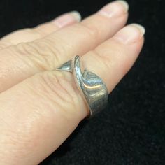 Vintage Sterling Silver 925 Wave Ring Reference- D32 Ring Reference, Handmade Silver Rings, Silver Jewlery, Unique Silver Rings, Wave Ring, Ring Shapes, Stone Setting, Schmidt, Stone Settings