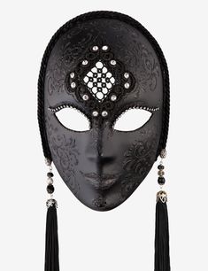 Penelope Black venetian mask for sale Black Full Face Carnival Masks, Black Venetian Mask For Masquerade, Venetian Full Face Halloween Mask, Black Venetian Masks And Prosthetics For Masquerade, Venetian Full Face Mask For Halloween, Venetian Masks And Prosthetics For Halloween Theater, Full Face Venetian Halloween Mask, Black Full Face Masquerade Mask For Costume, Elegant Black Masks And Prosthetics For Evening