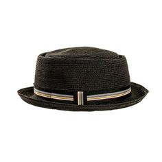 Elevate your style with our Detroit Fedora Straw Pork Pie Hat. Made of high-quality paperbraid, this hat exudes luxury and sophistication. Available in three timeless colors - navy, natural, and black - it completes any outfit and adds a touch of exclusivity. Embrace your inner art, literature, and fashion with this must-have accessory. Black Toquilla Straw Hat With Short Brim, Black Toquilla Straw Hat With Flat Brim, Classic Navy Hat With Flat Brim, Black Flat Brim Toquilla Straw Hat, Classic Navy Flat Brim Hat, Black Fedora Straw Hat In Toquilla, Classic Black Straw Fedora, Classic Black Straw Hat With Curved Brim, Black Toquilla Straw Fedora Hat