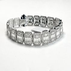 Benjamin Illusion Bracelet, Baguette Diamonds, Baguette Diamond, G H, Emerald Cut, Baguette, Emerald, Diamonds, Bracelet